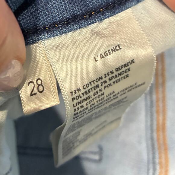 NEW L’AGENCE Margot Skinny Cropped Jeans in Light Vintage Sz 28 - Picture 6 of 12